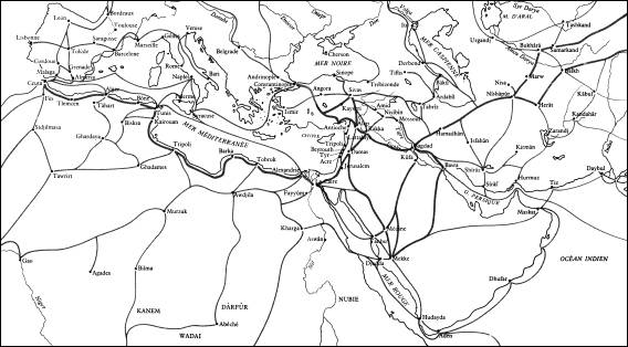 Les grandes voies commerciales dans le monde musulman médiéval