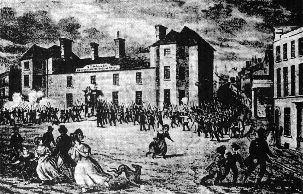 Une révolte chartiste en 1839 : Attaque de l’auberge de Westgate, à Newport